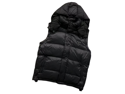 Prada Nylon Detachable Down Jacket Black