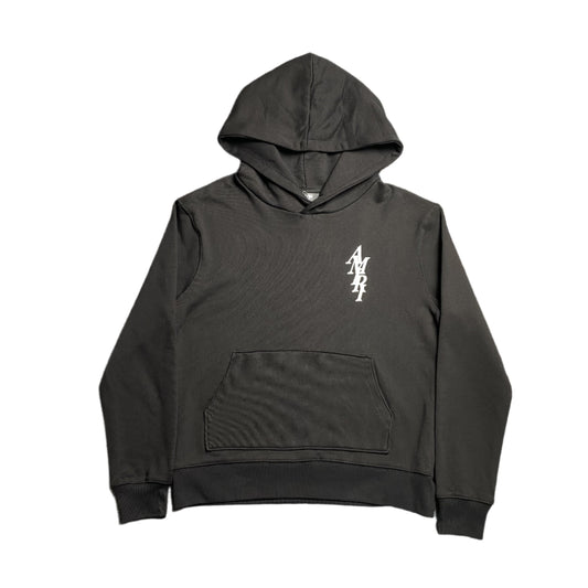AMIRI LETTER LOGO HOODIE BLACK
