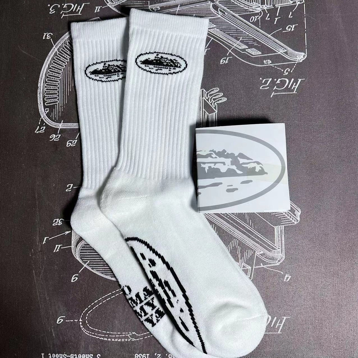 CORTEIZ ALCATRAZ SOCKS WHITE