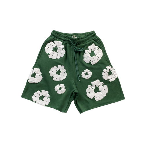 DENIM TEARS COTTON WREATH SHORTS GREEN