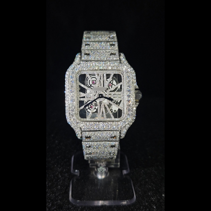 Moissanite Skeleton Watch