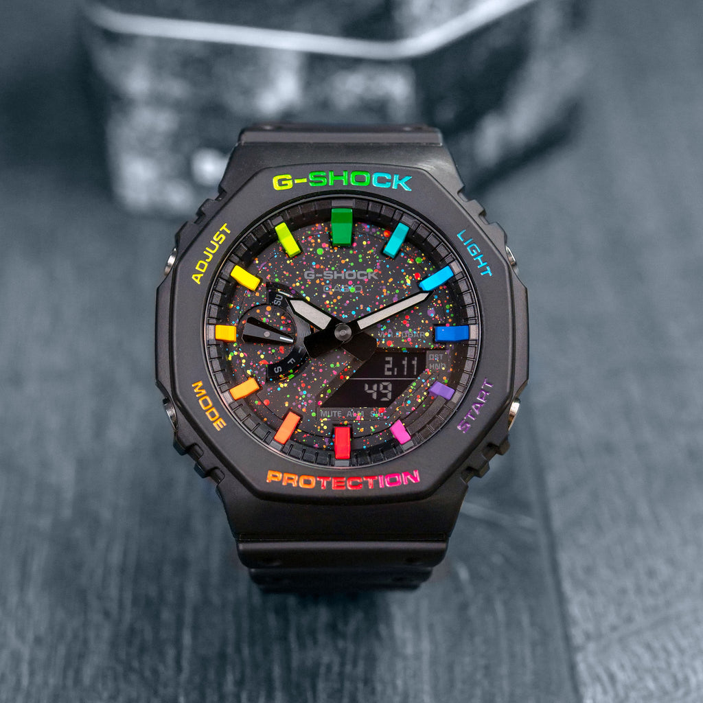 Casio G-Shock | Black Rainbow Galaxy | Custom CasiOak