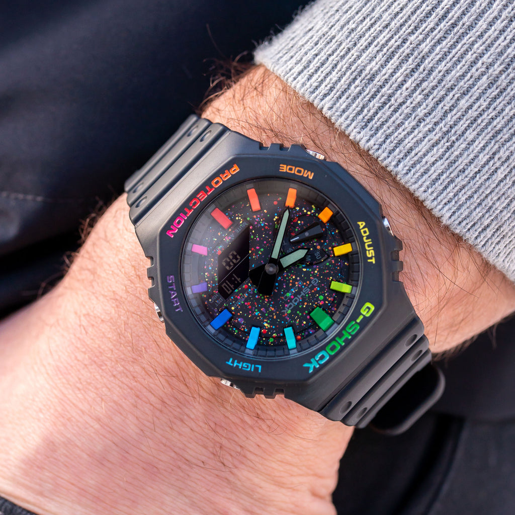 Casio G-Shock | Black Rainbow Galaxy | Custom CasiOak