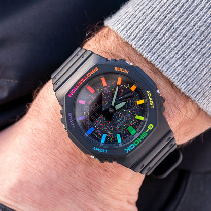 Casio G-Shock | Black Rainbow Galaxy | Custom CasiOak