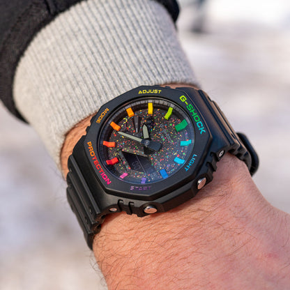 Casio G-Shock | Black Rainbow Galaxy | Custom CasiOak