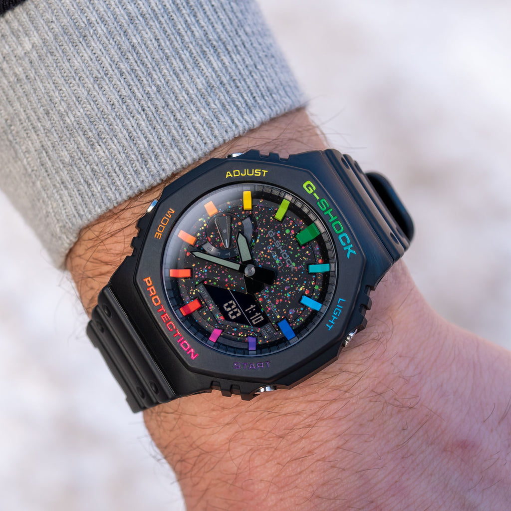 Casio G-Shock | Black Rainbow Galaxy | Custom CasiOak