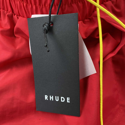 RHUDE RH LOGO SHORTS RED