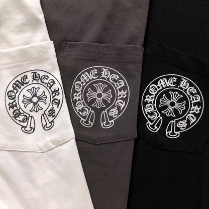 Chrome Hearts Horseshoe Cross Logo Longsleeve White