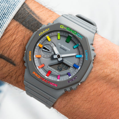 Casio G-Shock | Grey Rainbow | Custom CasiOak