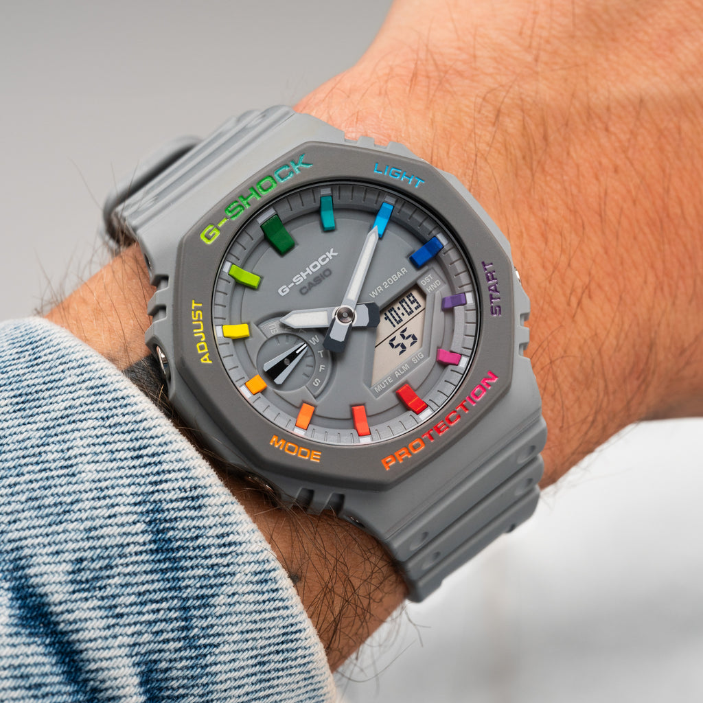 Casio G-Shock | Grey Rainbow | Custom CasiOak