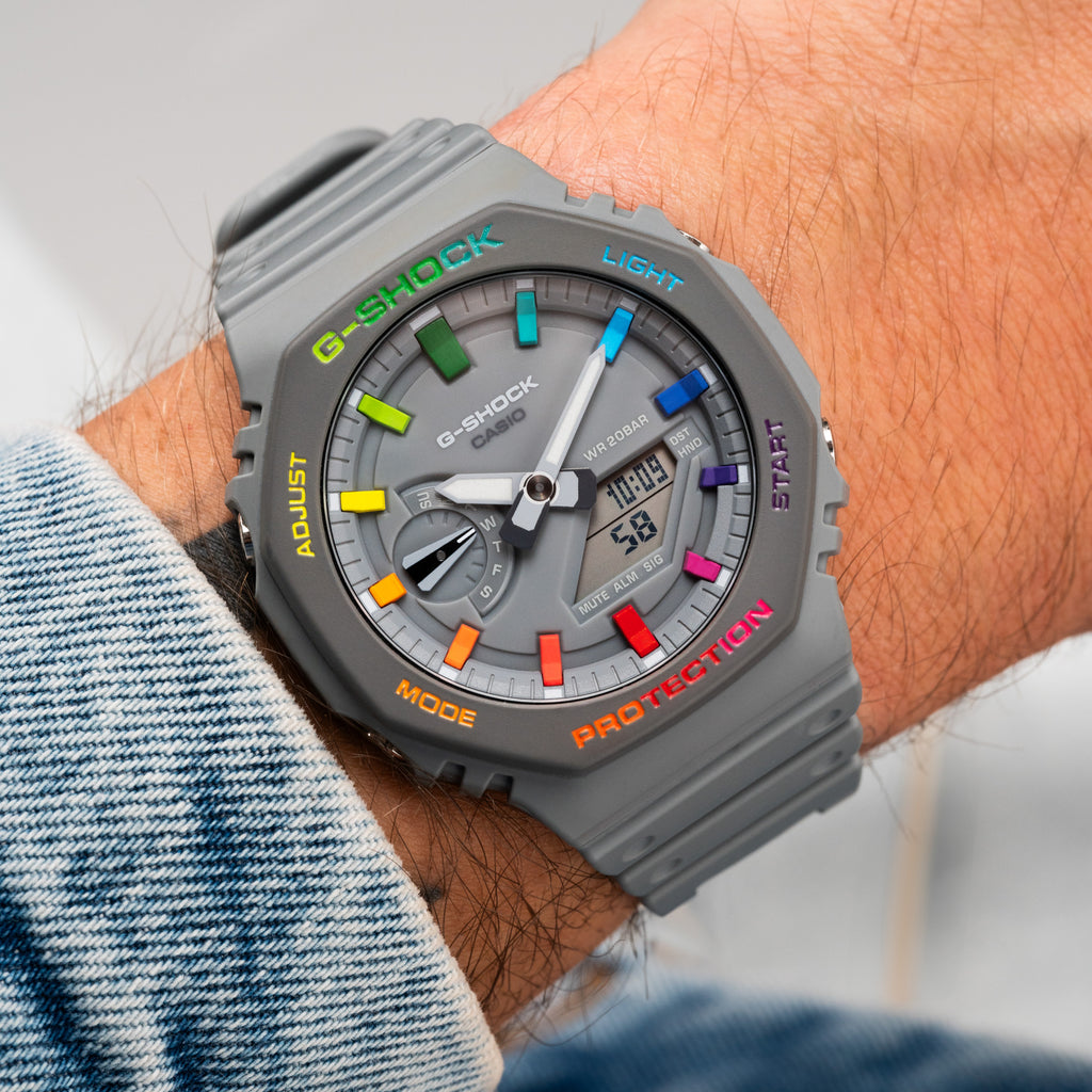 Casio G-Shock | Grey Rainbow | Custom CasiOak