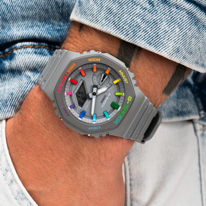 Casio G-Shock | Grey Rainbow | Custom CasiOak