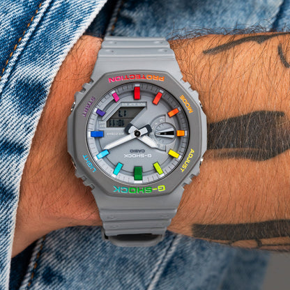 Casio G-Shock | Grey Rainbow | Custom CasiOak