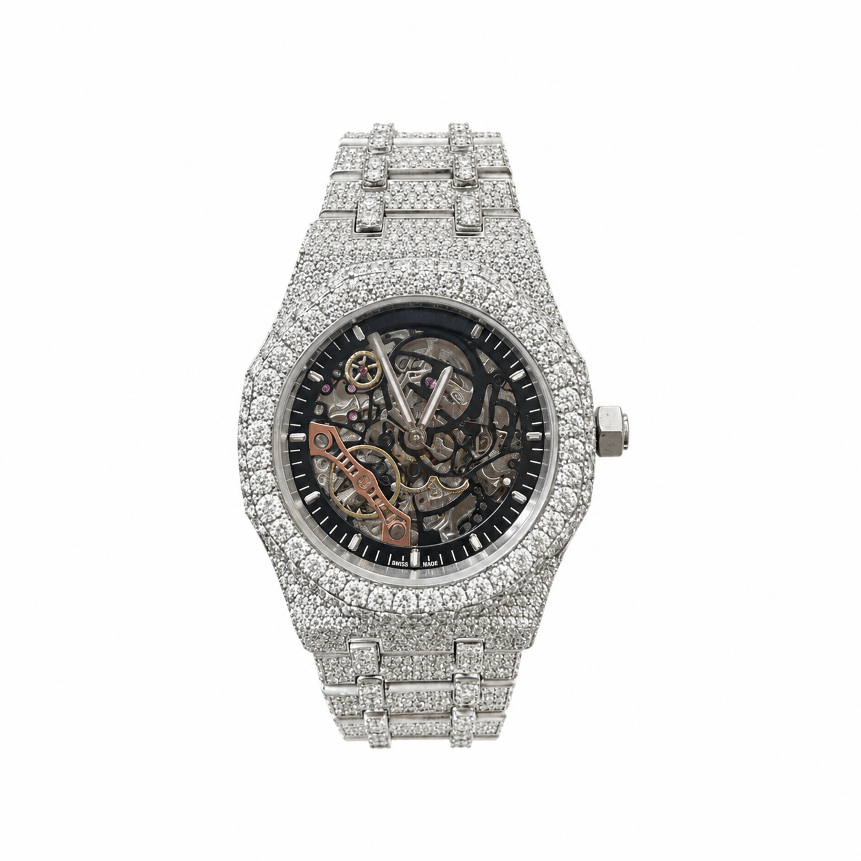 Moissanite Skeleton Watch